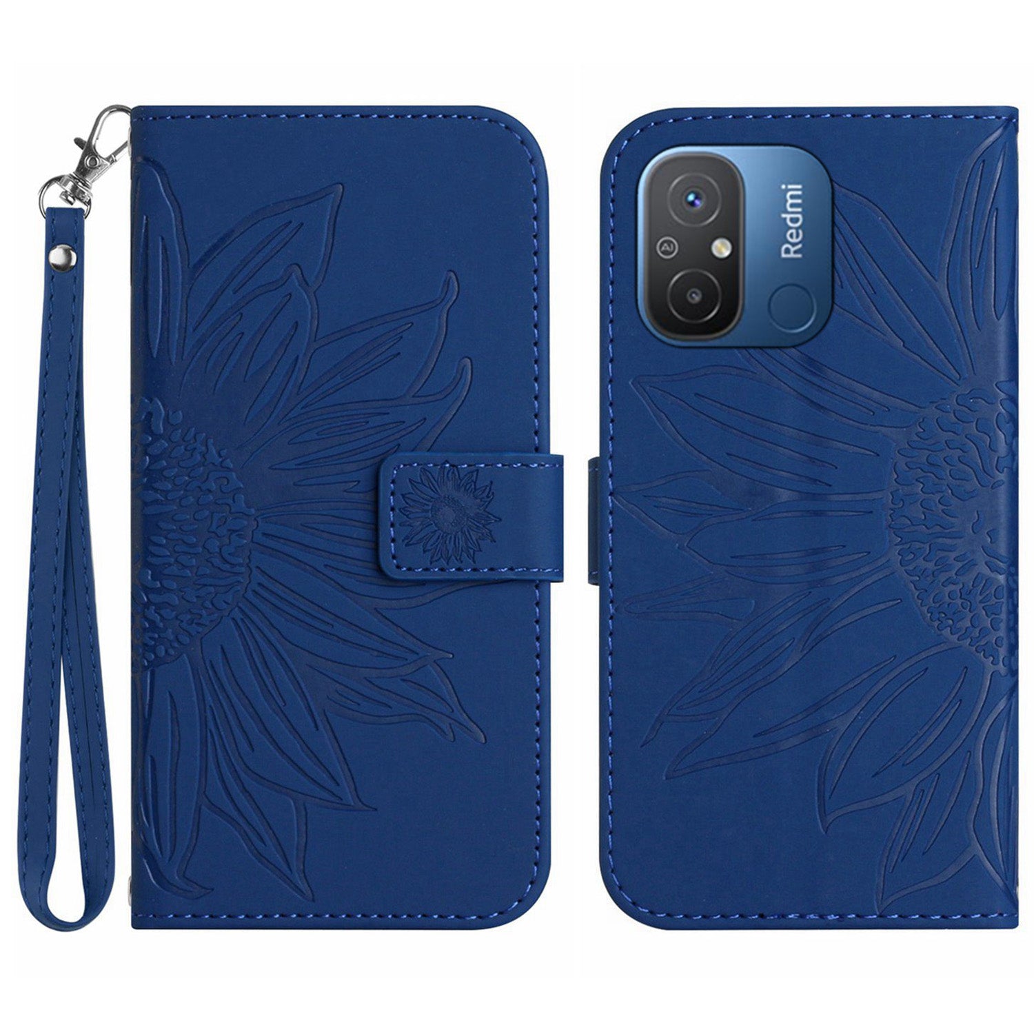 Protective Phone Case For Xiaomi Redmi 11A 4G 12C 4G HT04 Sunflower Imprinted Leather Stand Wallet Shockproof Phone Cover Protective Phone Case For Xiaomi Redmi 11A 4G 12C 4G HT04 Sunflower Imprinted Leather Stand Wallet Shockproof Phone Cover